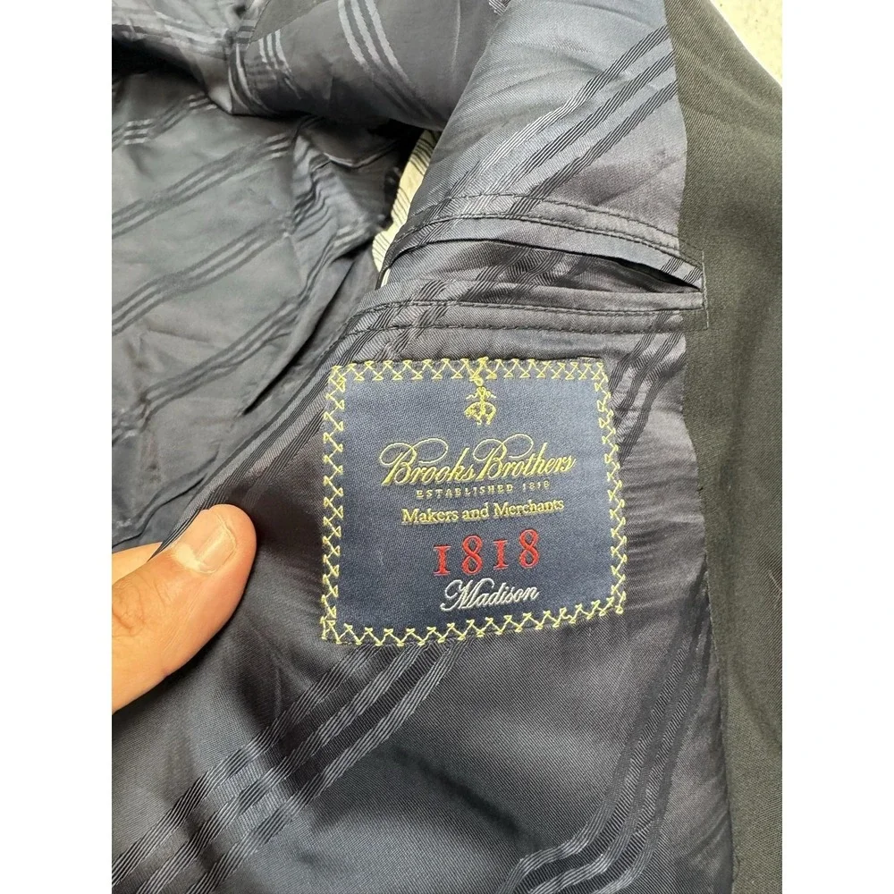 Brooks Brothers Blazer Mens 50 Long Navy Wool 1818 Madison Loro Piana Coat*FLAW*